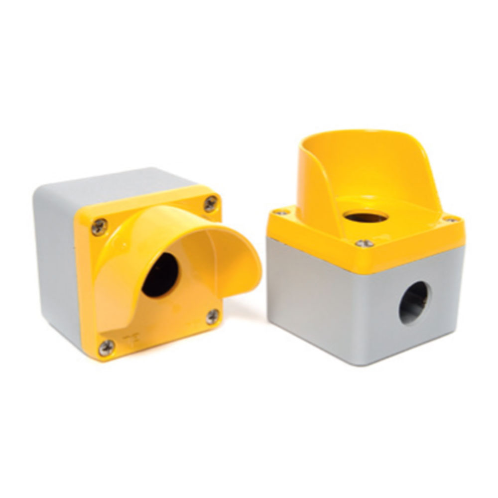Vandalismussicheres Aluminium-Tastergehäuse mit Schutz, 1-fach, Ø 22,5 mm, IP67 – TP10240